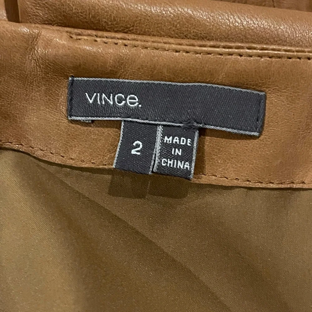 Vince Leather Skirt, pockets, size 2